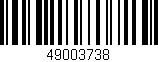 Código de barras (EAN, GTIN, SKU, ISBN): '49003738'