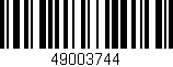Código de barras (EAN, GTIN, SKU, ISBN): '49003744'
