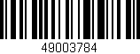 Código de barras (EAN, GTIN, SKU, ISBN): '49003784'
