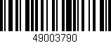 Código de barras (EAN, GTIN, SKU, ISBN): '49003790'