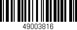 Código de barras (EAN, GTIN, SKU, ISBN): '49003816'