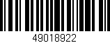 Código de barras (EAN, GTIN, SKU, ISBN): '49018922'