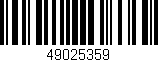 Código de barras (EAN, GTIN, SKU, ISBN): '49025359'