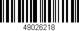 Código de barras (EAN, GTIN, SKU, ISBN): '49026218'