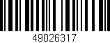 Código de barras (EAN, GTIN, SKU, ISBN): '49026317'