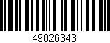 Código de barras (EAN, GTIN, SKU, ISBN): '49026343'