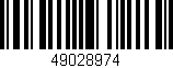 Código de barras (EAN, GTIN, SKU, ISBN): '49028974'