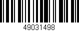 Código de barras (EAN, GTIN, SKU, ISBN): '49031498'