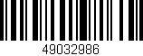 Código de barras (EAN, GTIN, SKU, ISBN): '49032986'