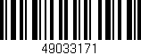 Código de barras (EAN, GTIN, SKU, ISBN): '49033171'