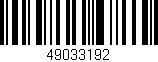 Código de barras (EAN, GTIN, SKU, ISBN): '49033192'