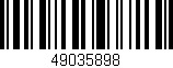 Código de barras (EAN, GTIN, SKU, ISBN): '49035898'