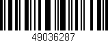 Código de barras (EAN, GTIN, SKU, ISBN): '49036287'