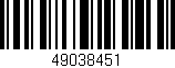 Código de barras (EAN, GTIN, SKU, ISBN): '49038451'