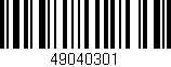Código de barras (EAN, GTIN, SKU, ISBN): '49040301'