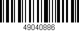Código de barras (EAN, GTIN, SKU, ISBN): '49040886'