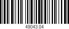 Código de barras (EAN, GTIN, SKU, ISBN): '49043.04'