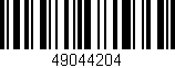 Código de barras (EAN, GTIN, SKU, ISBN): '49044204'