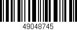 Código de barras (EAN, GTIN, SKU, ISBN): '49048745'
