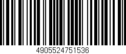 Código de barras (EAN, GTIN, SKU, ISBN): '4905524751536'
