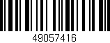 Código de barras (EAN, GTIN, SKU, ISBN): '49057416'