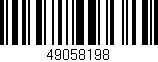 Código de barras (EAN, GTIN, SKU, ISBN): '49058198'