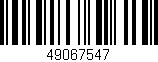Código de barras (EAN, GTIN, SKU, ISBN): '49067547'