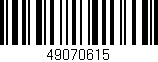 Código de barras (EAN, GTIN, SKU, ISBN): '49070615'