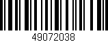 Código de barras (EAN, GTIN, SKU, ISBN): '49072038'