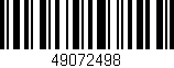 Código de barras (EAN, GTIN, SKU, ISBN): '49072498'