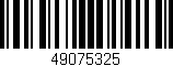 Código de barras (EAN, GTIN, SKU, ISBN): '49075325'
