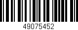 Código de barras (EAN, GTIN, SKU, ISBN): '49075452'
