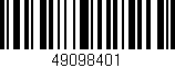 Código de barras (EAN, GTIN, SKU, ISBN): '49098401'