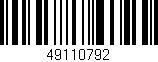 Código de barras (EAN, GTIN, SKU, ISBN): '49110792'