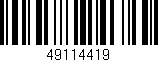 Código de barras (EAN, GTIN, SKU, ISBN): '49114419'