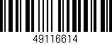 Código de barras (EAN, GTIN, SKU, ISBN): '49116614'