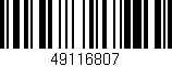 Código de barras (EAN, GTIN, SKU, ISBN): '49116807'