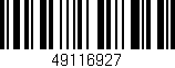 Código de barras (EAN, GTIN, SKU, ISBN): '49116927'