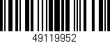 Código de barras (EAN, GTIN, SKU, ISBN): '49119952'
