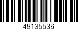 Código de barras (EAN, GTIN, SKU, ISBN): '49135536'