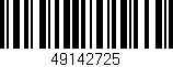 Código de barras (EAN, GTIN, SKU, ISBN): '49142725'