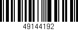 Código de barras (EAN, GTIN, SKU, ISBN): '49144192'