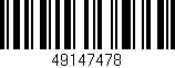 Código de barras (EAN, GTIN, SKU, ISBN): '49147478'