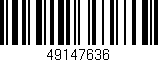 Código de barras (EAN, GTIN, SKU, ISBN): '49147636'