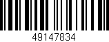 Código de barras (EAN, GTIN, SKU, ISBN): '49147834'