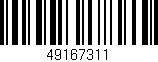 Código de barras (EAN, GTIN, SKU, ISBN): '49167311'