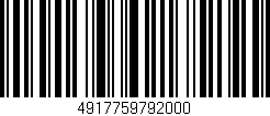 Código de barras (EAN, GTIN, SKU, ISBN): '4917759792000'