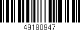Código de barras (EAN, GTIN, SKU, ISBN): '49180947'