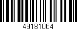 Código de barras (EAN, GTIN, SKU, ISBN): '49181064'