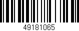 Código de barras (EAN, GTIN, SKU, ISBN): '49181065'
